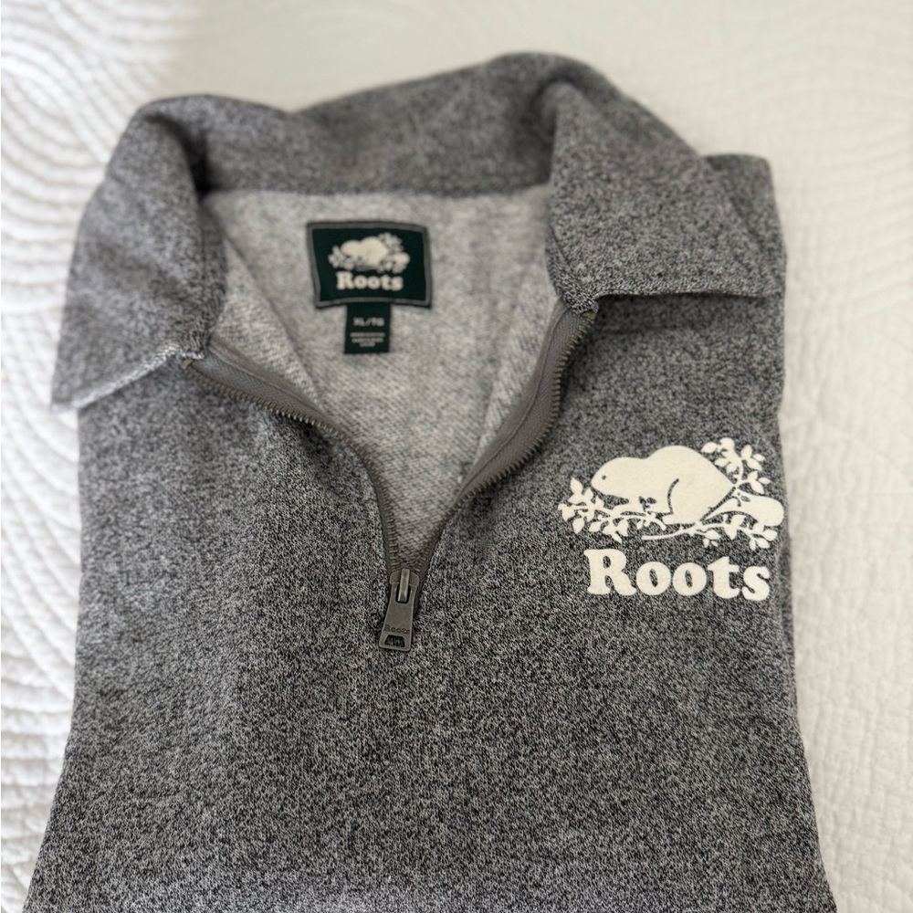 Roots Charcoal Half-Zip Pullover - image 2